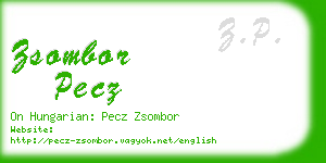 zsombor pecz business card